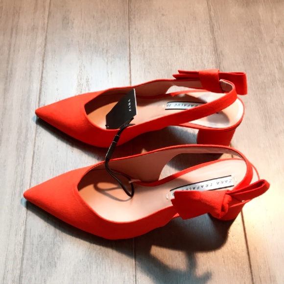 ZARA Heeled Pump(Orange, US 7.5, 8/EUR 38, 39) - Picture 4 of 6